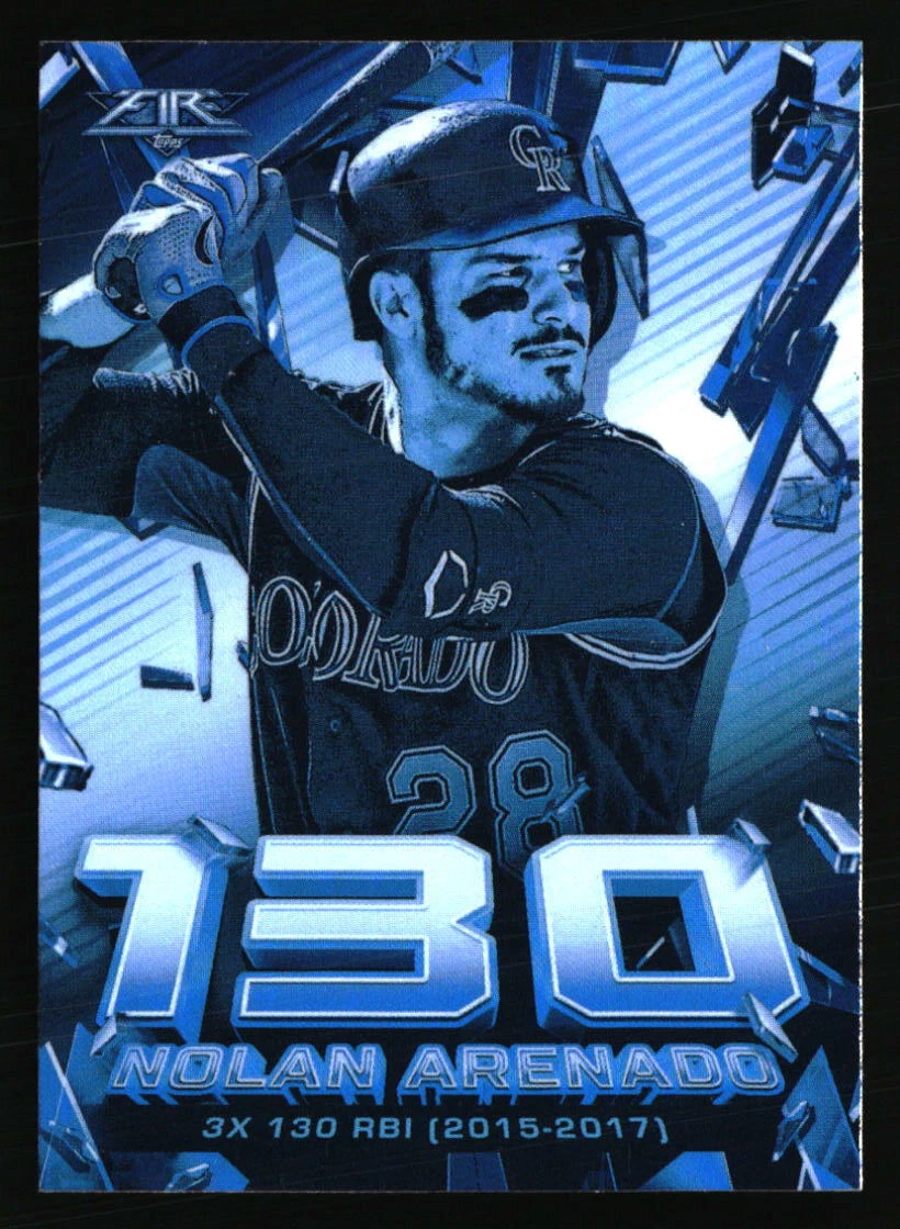 Nolan Arenado 2020 Topps Fire Shattering Stats Blue Chip #SS-8  Baseball Card