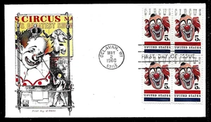 1309 5c Stamp (1966) GREAT CIRCUS CLOWN LOU JACOBS FDC BY JACKSON CHICKERING - Picture 1 of 1