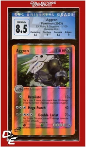 EX Ruby & Sapphire 1 Aggron Reverse Holo CGC 8.5 - Subgrades - Picture 1 of 2