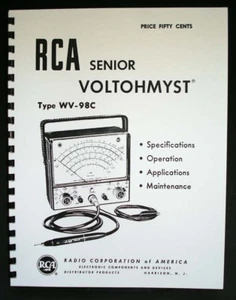 RCA Senior Voltohmyst WV-98C manual WV98C - Imagen 1 de 1