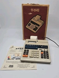 Texas Instruments Vintage TI-5142 IN BOX Complete Tested Works Desktop Adding - Picture 1 of 19