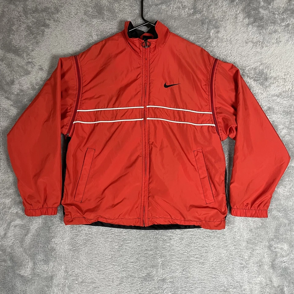 Vintage Nike Agassi Warm Up Jacket Mens Medium Red Black White Tennis 90s - Image 1 of 4