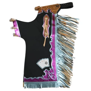 HILASON Western Horse Bull Riding Cuero Genuino Rodeo Chaps | para Hombres y - Imagen 1 de 6
