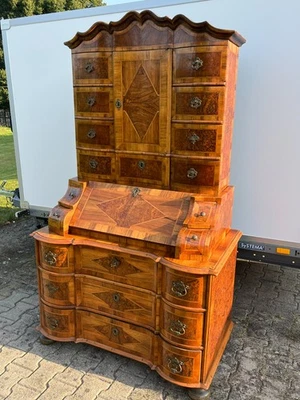 Super schöner Barocker Tabernakel Sekretär ! mit Intarsien ! - Bild 1 von 4