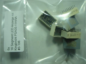 6x   16 Segment LED Anzeige rot Kingbricht PSA05-11HWA  #3-106#8c - Picture 1 of 7