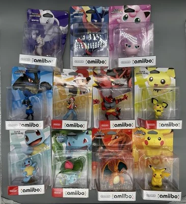Lote Pokemon Amiibo - 11 amiibo Nuevo en Caja Nintendo Nuevo En Caja Pokemon Trainer Charizard Foto 1 de 4