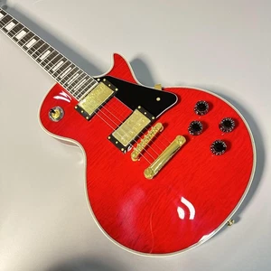 LP Red E Gitarre 2H Tonabnehmer Golden Hardware Schwarz Griffbrett - Bild 1 von 12