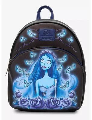 Loungefly Corpse Bride Mini Backpack Emily Butterflies Floral Bag Tim Burton New - Image 1 of 4