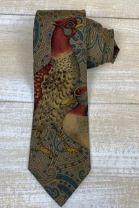 Corbata Polo Ralph Lauren para hombre 100 % seda pájaros y cachemira 58,5 x 3,75 EE. UU. - Imagen 1 de 8