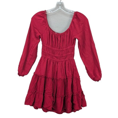 Abito Altar'd State manica lunga a strati con volant San Valentino babydoll donna taglia XS