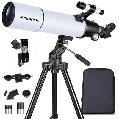 Celticbird Telescope for Adults High Powered, 80mm Aperture 600mm Telescopes ... - Image 1 of 4