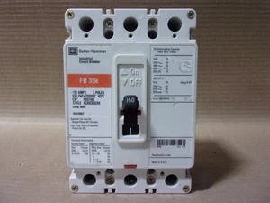 Eaton Cutler Hammer FD FD3150 3 Pole 150 Amp 600v Circuit Breaker Red FLAW AK - Picture 1 of 2