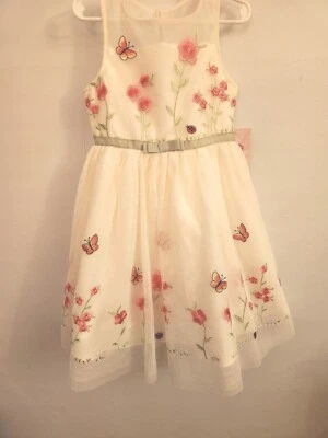 全新 Jona Michelle 美丽刺绣女孩连衣裙 (5 码) — 第 1/4 张图片