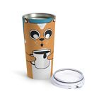 Coffee Kitty 20 Oz. Tumbler Office Home Work Water Bottle Cup Workout Running