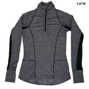 C9 Champion Top Semi-Fitted Athletic Workout Size XS Grey Black Long Sleeve - Picture 1 of 9