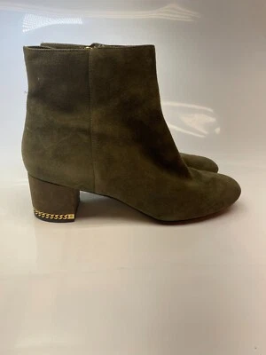 Michael Kors Womens Green Sage Gold Chain Suede Boot sz 11 - Image 1 of 4