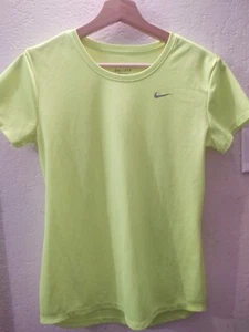 Camiseta Prenda para el torso Nike Amarillo Neón Dri-Fit Tejida para Correr Talla S - Imagen 1 de 3
