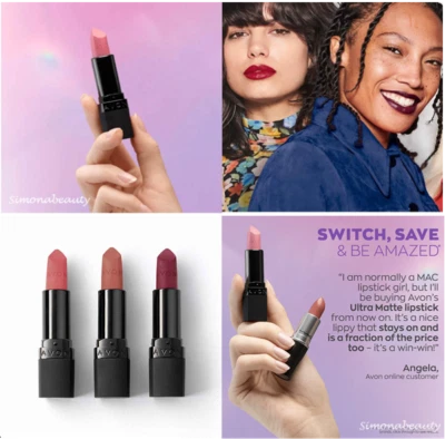 2X Avon Ultra Matte and Perfectly Matte Lipstick - Image 1 of 4