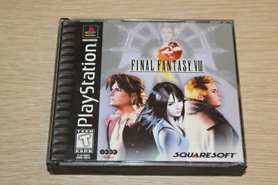 Final Fantasy VIII 8 (Sony PlayStation 1, 1999) PS1 Etiqueta Negra COMPLETO 4 Discos Foto 1 de 4