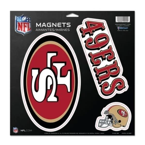 SAN FRANCISCO 49ERS 3 PIECE DIE-CUT VINYL MAGNET SET 11"X11" HIGH QUALITY NFL - Picture 1 of 1