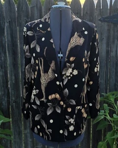 Toni Marie For Sissies Sportswear Vintage blazer Safari Animal Dots Fruit 4P - Picture 1 of 13