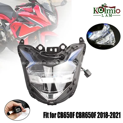 Motorcycle ABS Headlight Fit for CB650F CBR650F 2018-2021 19 Head Lamp Assembly - Image 1 of 4