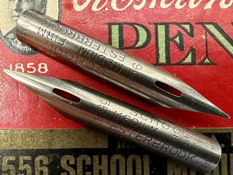 2 винтажные средние твердые погружные ручки Esterbrook 556 в коробке - Изображение 1 из 1