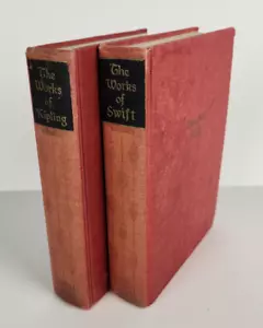 The Works of Kipling Swift Black's Readers 1932 Lot of 2 Hardcover Books - Picture 1 of 20