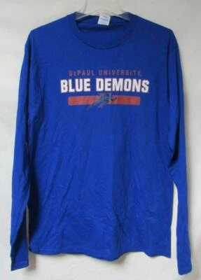 DePaul University Blue Demons Men's Size Medium Long Sleeve T-Shirt A1 4169 - Image 1 of 3