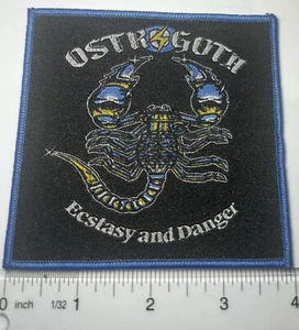 Ostrogoth Ecstasy And Danger Blue Border Woven Patch  - Picture 1 of 1