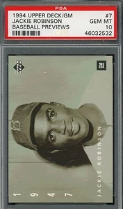 Jackie Robinson 1994 Upper Deck / GM Baseball Card #7 Graded PSA 10 GEM MINT - Picture 1 of 2
