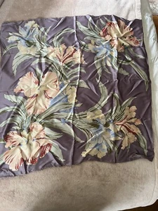 VTG Ralph Lauren Silk Scarf Square Purple Floral Pattern 34"  Made in Japan NIB - Picture 1 of 11