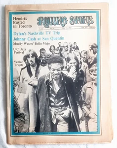 Rolling Stone Mag #34 May 1969 Jimi Hendrix Johnny Cash NO Label NEAR MINT TF-13 - Picture 1 of 2