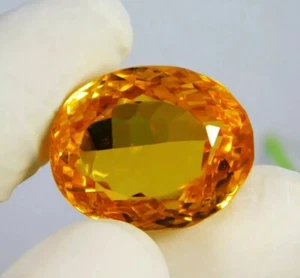 GIE Certified Natural 200.60 Ct Oval Cut Yellow Topaz Brazilian Loose Gemstone - Picture 1 of 6