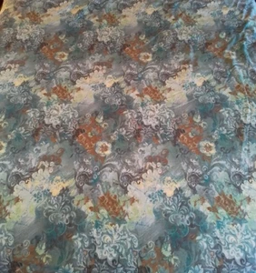 Par de funda nórdica y funda de almohada Cuddledown tamaño king azul abstracto floral - Imagen 1 de 16