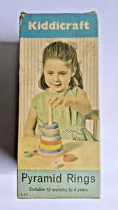 Vintage Kiddicraft Pyramid Rings K277 Designed By Hilary Page 1940's Kids Toy - Picture 1 of 7