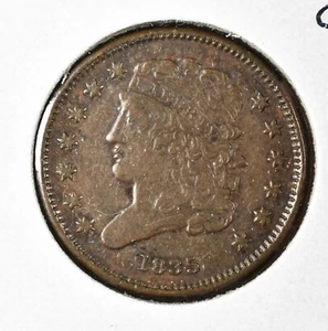 1835 Half Cent EF Uncertified - Picture 1 of 2