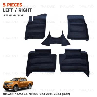 Fits Nissan Navara NP300 D23 4x4 2015 - '23 LHD Rubber 3D Floor Mat Carpets - Imagem 1 de 4
