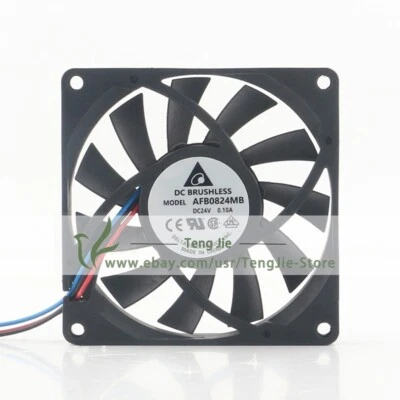 Delta AFB0824MB DC24V 0.10A 1.44W 8015 80x80x15 3Wire Axial Original Cooling Fan - Image 1 of 4