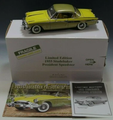 DANBURY MINT 1955 STUDEBAKER PRESIDENT SPEEDSTER L.E. 538/5000 1:24 DIE CAST MIB - Image 1 of 4