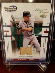 2004 Donruss World Series AL/NL Game Used Bat #22/100 Rocco Baldelli #WS-166 - Picture 1 of 4