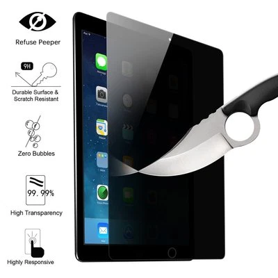 2 For iPad Mini Pro Air Premium Privacy Anti-Spy Tempered Glass Screen Protector - Image 1 of 4