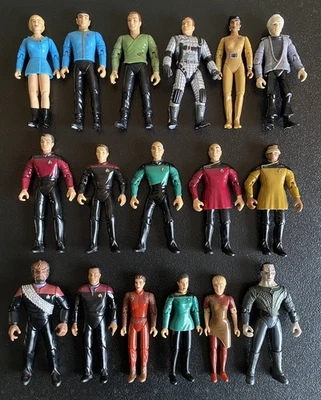 Figura de acción STAR TREK ¡Lote de 17!  Kirk / Spock / Picard / Sisko / Kira / Kes Foto 1 de 4