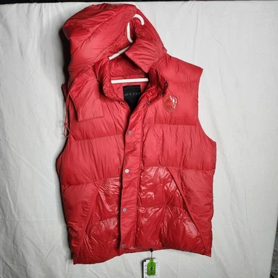 Pajar Men’s Quilted Hooded Puffer Vest Sz XL/TG Red 3M Packable New W Tags - Image 1 of 4
