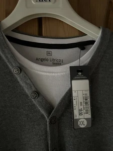 Pullover Herren mit Einsatz, Angelo Litrico, dunkelgrau mit weiß, Gr. XXL, neu - Bild 1 von 7