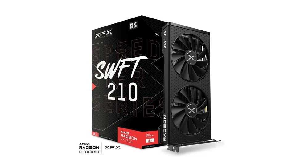 XFX Speedster SWFT210 AMD Radeon RX 7600 Core Gaming Graphics Card with 8GB GDDR - Image 1 of 1