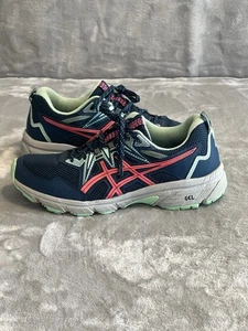 Asics Gel-Venture 8 Shoes Womens 8.5 Blue Teal Pink Running Walking Gym 1012B230 - Picture 1 of 11