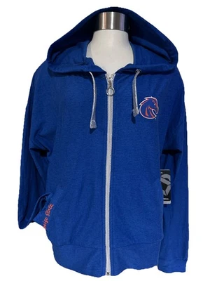 NEW Boise State BSU Broncos Colosseum Blue Full Zip Hooded Jacket Women's M - Image 1 of 4