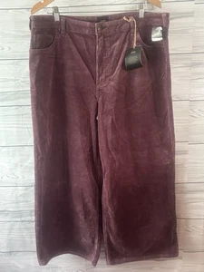 Pantalones de pana Lee Cords Boysenberry para mujer 34 38 27 nuevos con etiquetas pierna ancha 709 - Imagen 1 de 5