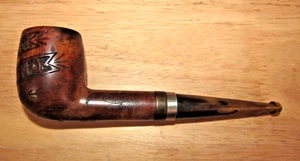 Vintage Prior Deluxe 6” Tobacco Smoking Pipe Carved "Salve Carfagno" - Picture 1 of 17